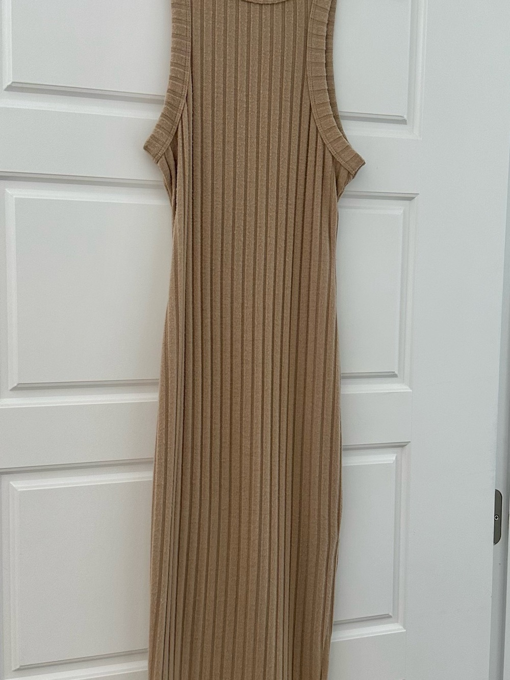 Chaser Sleeveless Ribbed Midi Dress - Camel